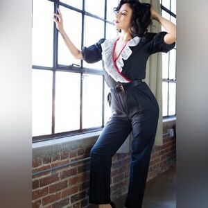 Vintage 1980’s Jumpsuit with Ruffle Detail